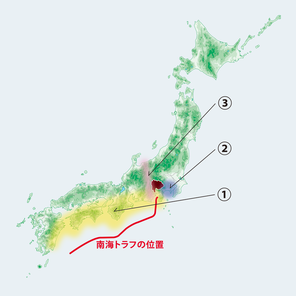 写真：山梨でも起こりうる巨大地震