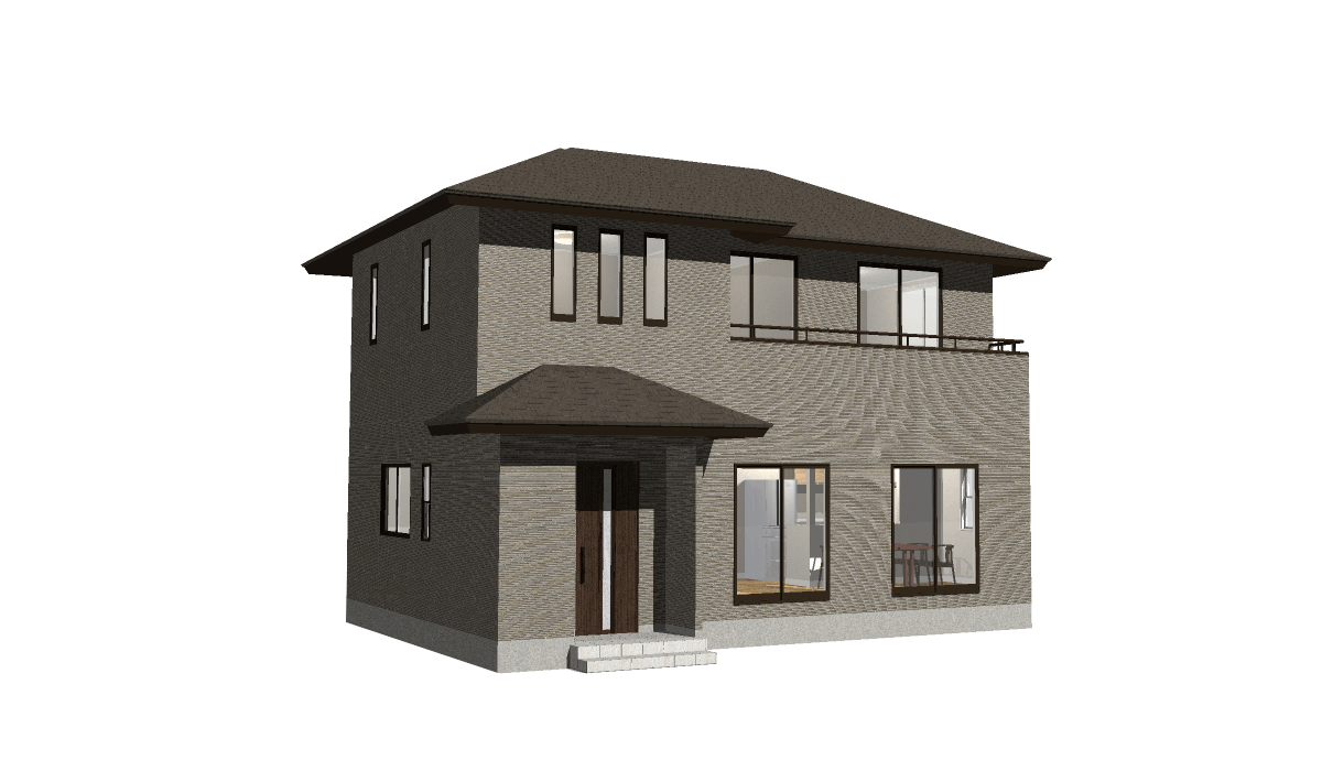 外観：34.32坪 2階建て4LDK