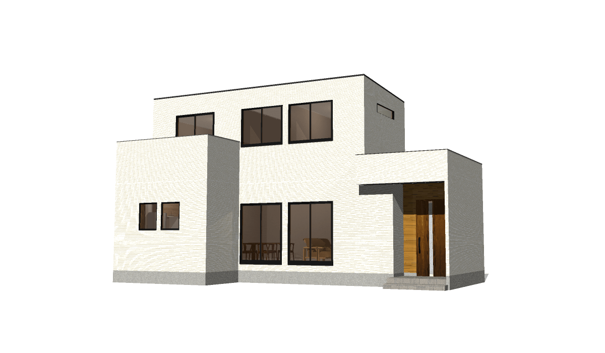 外観：35.07坪 2階建て3LDK