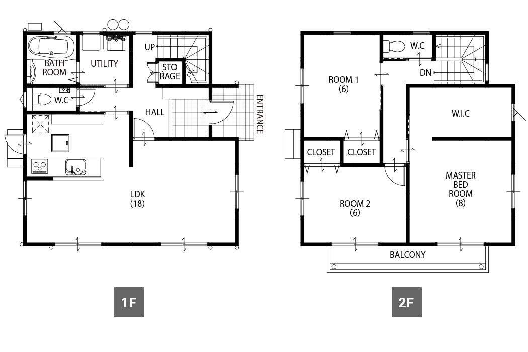 間取り図：31.06坪 2階建て3LDK